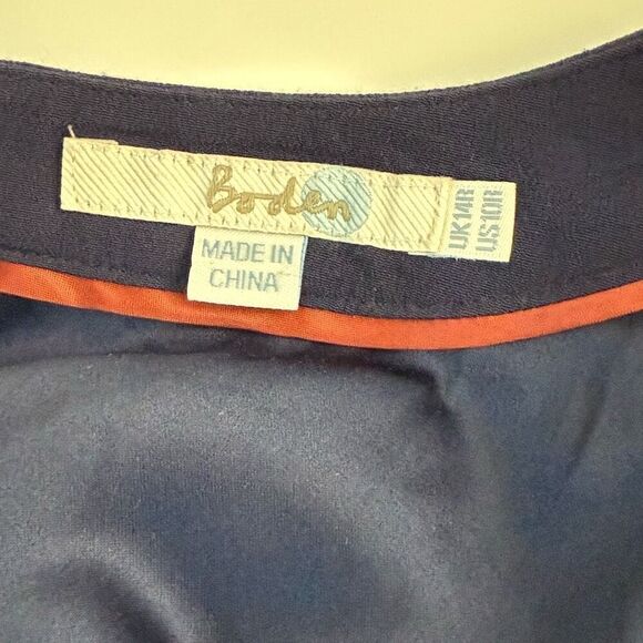 Boden Navy Blue Quarter Sleeve Fit and Flare Dress - Women’s US 10 - Picture 6 of 8